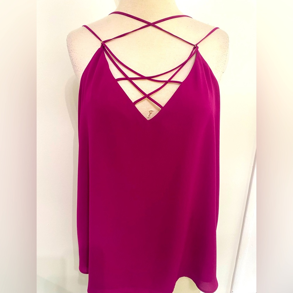 EXPRESS Strappy Magenta Top - Size M - EUC